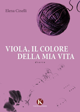 Viola il Colore della Mia Vita, immagine copertina,
sfondo viola chiaro con gomitolo di lana viola scuro che si srotola.